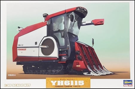 Hasegawa Yanmar YH6115 Biçer Döver Maketi 1/35 Ölçek Açık Gri