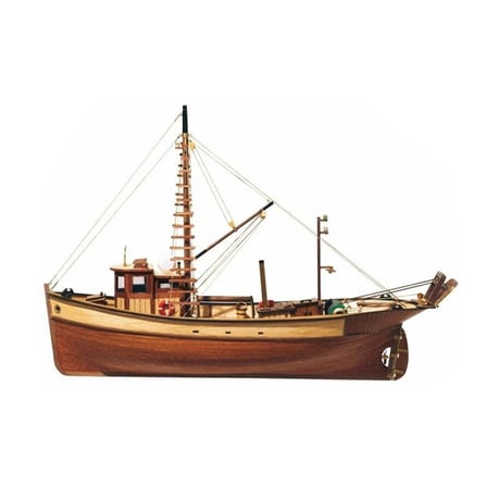 1/45 Palamos Balıkçı Teknesi Ahşap Maketi, Occre 12000