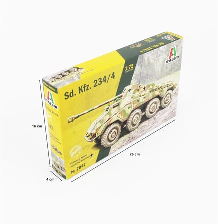 Italeri Sd. Kfz. 234/4 Zırhlı Araç Maketi 1/72 Gri