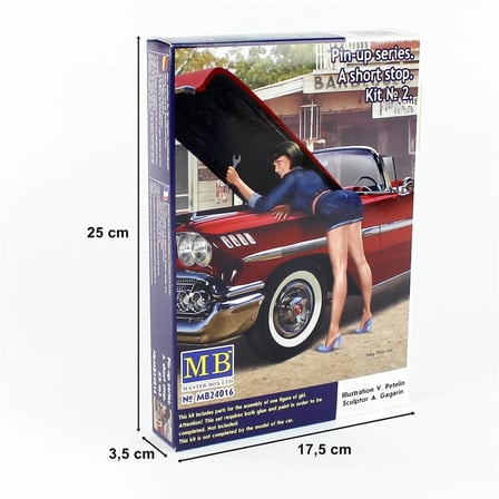 1/24 Pin-Up A-Short Serisi 2 Figür Maketi, Master Box 24016