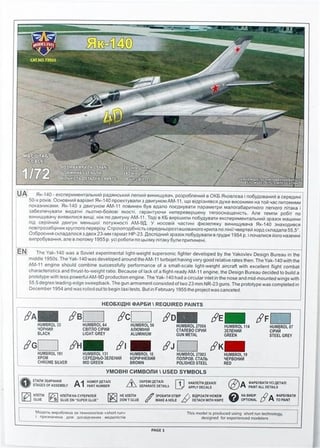 Modelsvit Yak 140 Prototype Savaş Uçağı Maketi 1/72 Gri