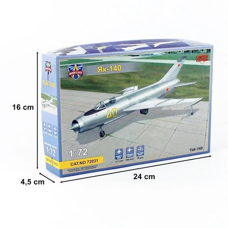 Modelsvit Yak 140 Prototype Savaş Uçağı Maketi 1/72 Gri
