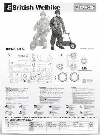 1/6 İngiliz Bisikleti (Welbıke) Maketi, Dragon 75034