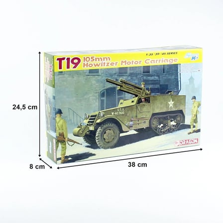 1/35 T19 105mm Howitzer Kundağı Motorlu Top Maketi, Dragon 6496