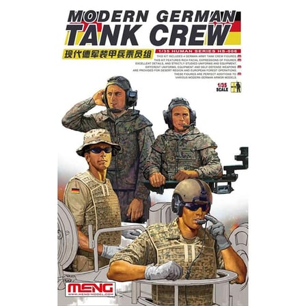 1/35 Modern Alman Tank Mürettebatları 4 Adet Figür Maketi, Meng HS006