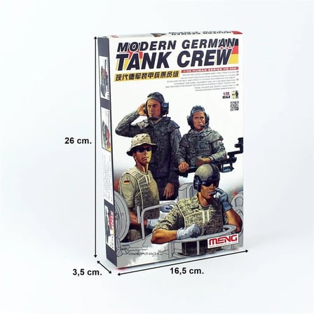 1/35 Modern Alman Tank Mürettebatları 4 Adet Figür Maketi, Meng HS006
