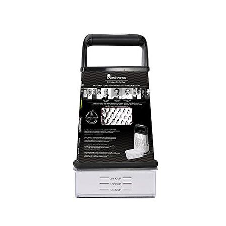MasterPro 5502 Foodies Collection serisi Paslanmaz Çelik 4'ü 1 arada Rende,4 yönünde farklı kullanım,15x13,7x22,5 cm