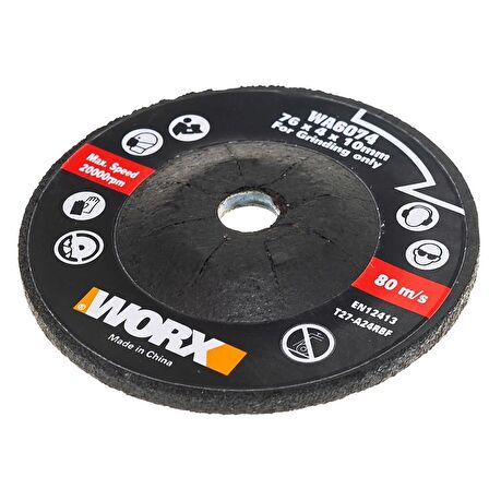 WORX WA6074 WX801 İçin 76x10mm Metal Taşlama Taşı 