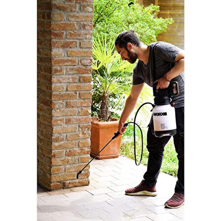 WORX WG829E.9 20Volt 5Lt. Omuz Askılı Basınçlı İlaçlama ve Dezenfektan Pompası (Akü Dahil Değildir)