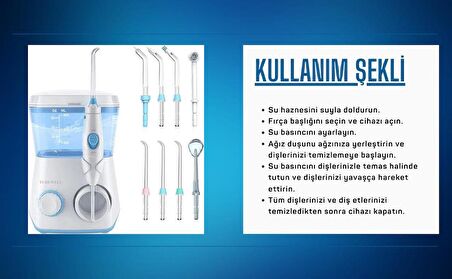 WaterPulse V600G Water Flosser Profesyonel Masajlı Diş/ Protez Bakım ve Ağız Duşu