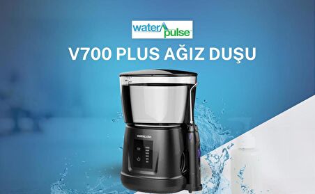 Waterpulse Wp-v700plus-w Water Flosser Profesyonel, Masajlı, 1000ml Diş/protez Bakım Ve Ağız Duşu Siyah