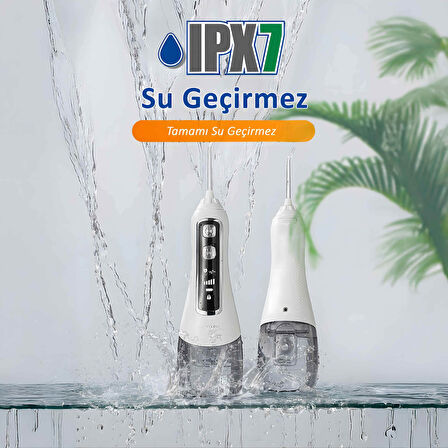 Waterpulse V580 Water Flosser Taşınabilir Şarjlı Masajlı Diş/Protez Bakım ve Ağız Duşu-Mor