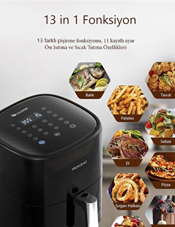 Proscenic T22 5 lt Yağsız Airfryer Siyah