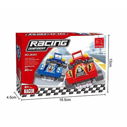 Ausini - Asya Brick 26303 Lego Racer Yarış 80 Parça 