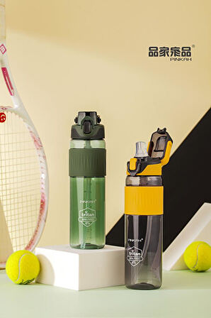 Pınkah PJ-756 750ml Pipetli Gri Tritan Matara
