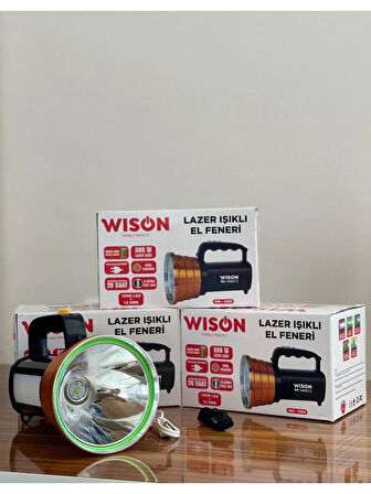 WISON WS-1455 Uzun Menzilli Lazser Işıklı El Feneri