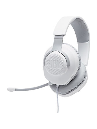 JBL Quantum 100 Çıkarılabilir Mikrofonlu 3.5mm Gaming Kulak Üstü Kulaklık - Beyaz OUTLET