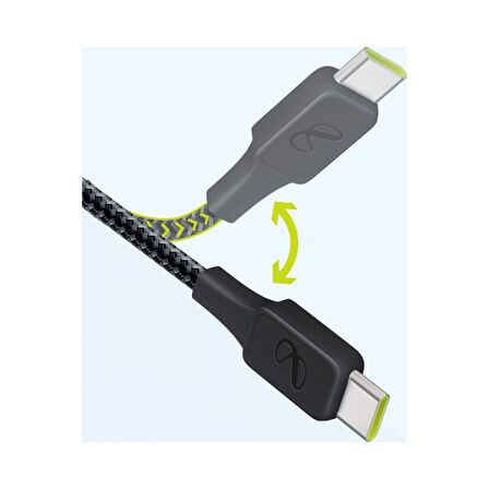 Infinity Lab InstantConnect Kablo USB-A USB-C Siyah 1.5m