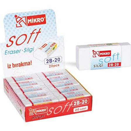 Mikro Silgi 2B-20 20 Li (1 Paket 20 Adet)