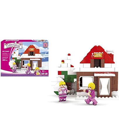 Ausini-Asya Brick 24401 Fairyland Serisi, Dağ Evi 130 Parça