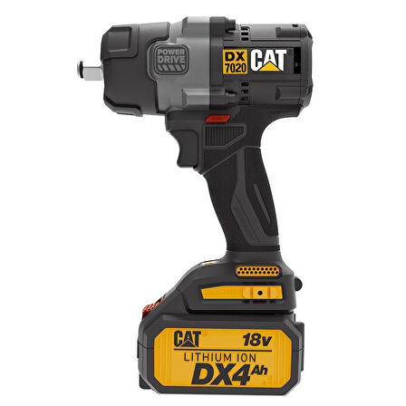 CAT DX7020 18Volt 4.0 Ah Çift Akülü Kömürsüz 700/880Nm Profesyonel Şarjlı Somun Sıkma