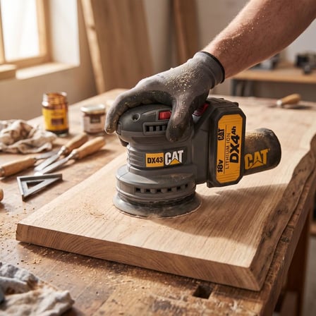 CAT DX43B 18Volt 125mm Kömürsüz Devir Ayarlı Profesyonel Eksantrik Zımpara (Akü Dahil Değildir)