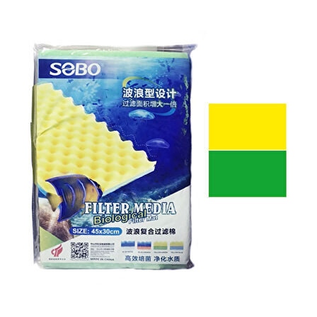 Sobo Filtre Süngeri 45x30x2 Sarı Yeşil