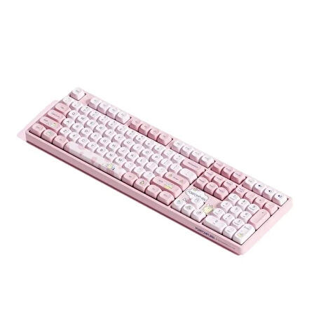 AKKO Pompompurin 5108B Plus RGB Kablosuz Hotswap Mekanik Pembe Gaming Klavye