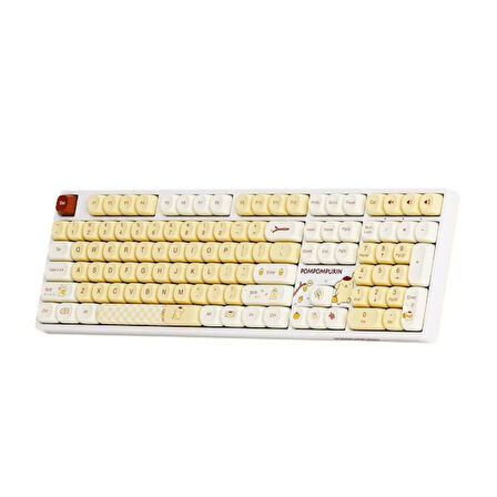 AKKO Pompompurin 5108B Plus RGB Kablosuz Hotswap Mekanik Sarı Gaming Klavye