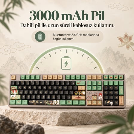 AKKO x Dunhuang Museum 5108B Plus RGB Kablosuz Hotswap Mekanik Gaming Klavye