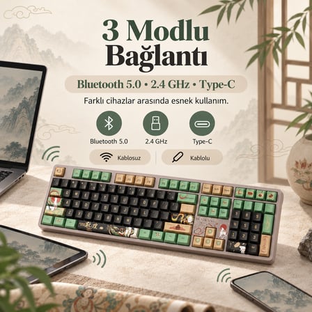 AKKO x Dunhuang Museum 5108B Plus RGB Kablosuz Hotswap Mekanik Gaming Klavye