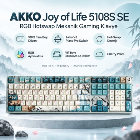 AKKO Joy of Life 5108S SE RGB Hotswap Mekanik Gaming Klavye