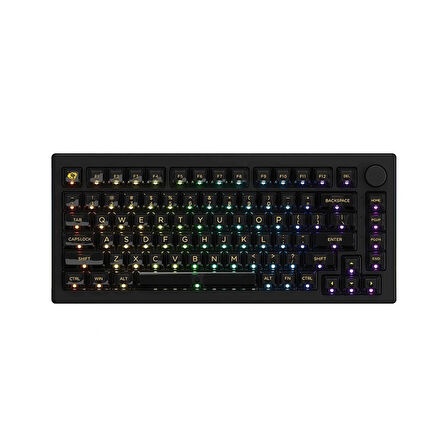 AKKO 5075B Plus Shine-Through Black RGB Kablosuz Hotswap Mekanik Gaming Klavye