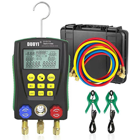  Dy517a DUOYI Dijital Manifold Test Cihazı Soğutma Analizörü Set Dijital Ölçüm Cihazları