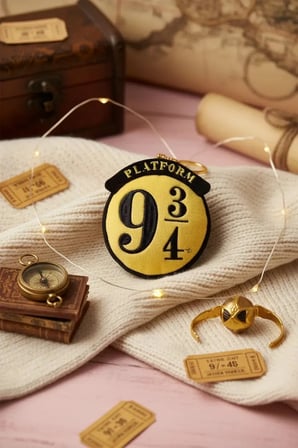 Harry Potter Lisanslı Platform 9 ¾ Peluş Çanta Süsü ve Anahtarlık – Yumuşak Dokulu İkonik Aksesuar