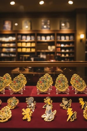 Harry Potter Lisanslı Okul Rozeti – Çinko Alaşım Dayanıklı Çanta ve Ceket Rozeti 4,5 Cm