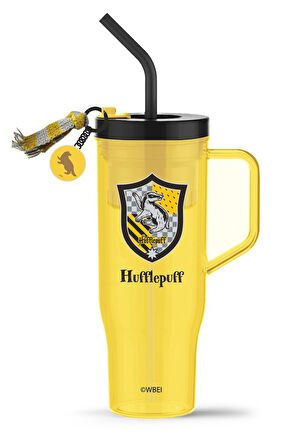 Harry Potter Lisanslı Hufflepuff Kulplu Plastik Şişe (1250ml)