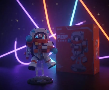 Miniso Lisanslı Havacılık Serisi Astronot Figürü – Parça Birleştirme Özellikli Eğitici ve Dekoratif Oyun Seti 21,5 Cm