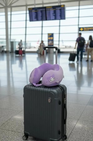 Sanrio Lisanslı Kuromi Hafızalı 27 Cm Boyun Yastığı – Ergonomik Köpük Dolgulu Yolculuk ve Seyahat Destek Yastığı Yumuşak Dokulu