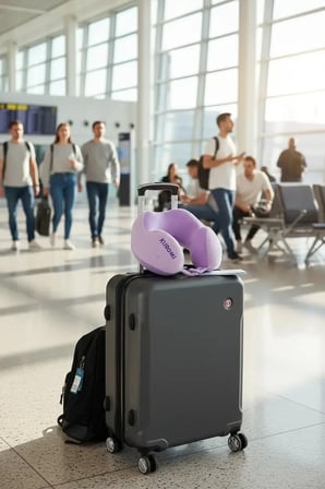 Sanrio Lisanslı Kuromi Hafızalı 27 Cm Boyun Yastığı – Ergonomik Köpük Dolgulu Yolculuk ve Seyahat Destek Yastığı Yumuşak Dokulu