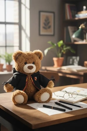 Harry Potter Lisanslı Okul Serisi Ayı Peluş 25 Cm – Hogwarts Cübbeli Yumuşak