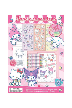 Sanrio Lisanslı Tatlı Serisi Kendin Yap Boyama Seti – 12 Pastel Boya ve Sticker İçerikli Eğitici Çocuk Aktivite Seti 45.5 Cm