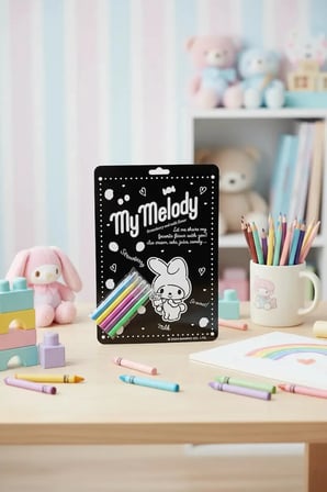 Sanrio Lisanslı My Melody Boyama Seti – Renkli Kalem İçerikli ve Koleksiyonluk Kart Tasarımlı Çocuk Aktivite Seti 27 Cm