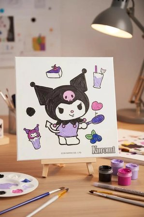 Sanrio Lisanslı Tatlı Koleksiyonu Doku Boyama Seti – Canvas ve Akrilik Boya İçerikli 3D Dokulu Hobi Seti 21.5 Cm