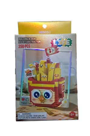 Miniso Lisanslı Yemek Serisi Oyun Bloğu Patates Kızartması – Eğitici ve Dekoratif Oyuncak Seti