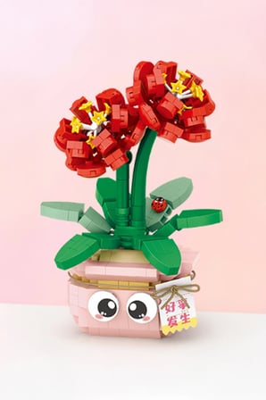 Miniso Lisanslı Bahar Ev Bitkileri Serisi Oyun Bloğu Lilyum – Dekoratif Eğitici Oyuncak 10 Cm