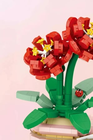 Miniso Lisanslı Bahar Ev Bitkileri Serisi Oyun Bloğu Lilyum – Dekoratif Eğitici Oyuncak 10 Cm
