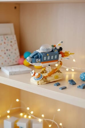 Miniso Lisanslı Keşif Astronavigasyon Serisi Oyun Bloğu Uzay Gemisi – Eğitici Oyuncak Seti 9 Cm