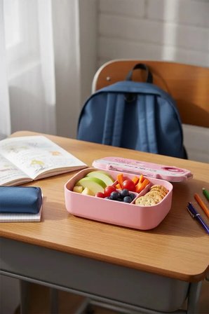 Snoopy Lisanslı Pembe Serisi Beslenme Çantası – Sızdırmaz Kilitli Beslenme Kutusu 1300mL 23.5 Cm