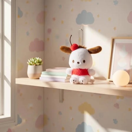 Sanrio Lisanslı Pochacco Peluş Anahtarlık 10 Cm – Kiraz Koleksiyonu Çanta Süsü